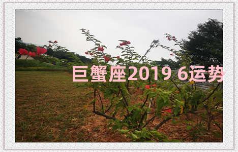 巨蟹座2019 6运势